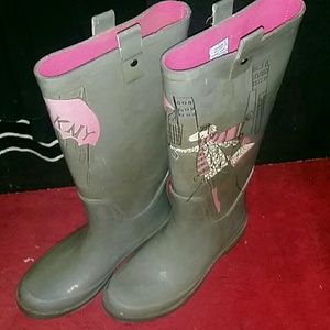 DKNY rain boots, women's size 8